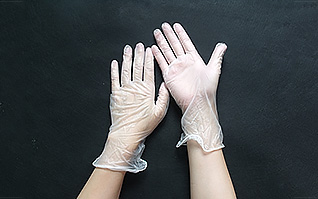 防靜電一次性PVC手套9寸240mm