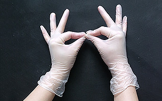 一次性pvc有粉醫(yī)用防護(hù)檢查手套240mm