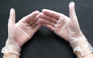 一次性防油透明無(wú)粉pvc套9寸240mm