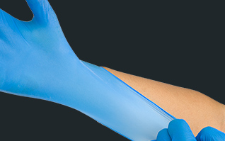 深藍色丁晴手套